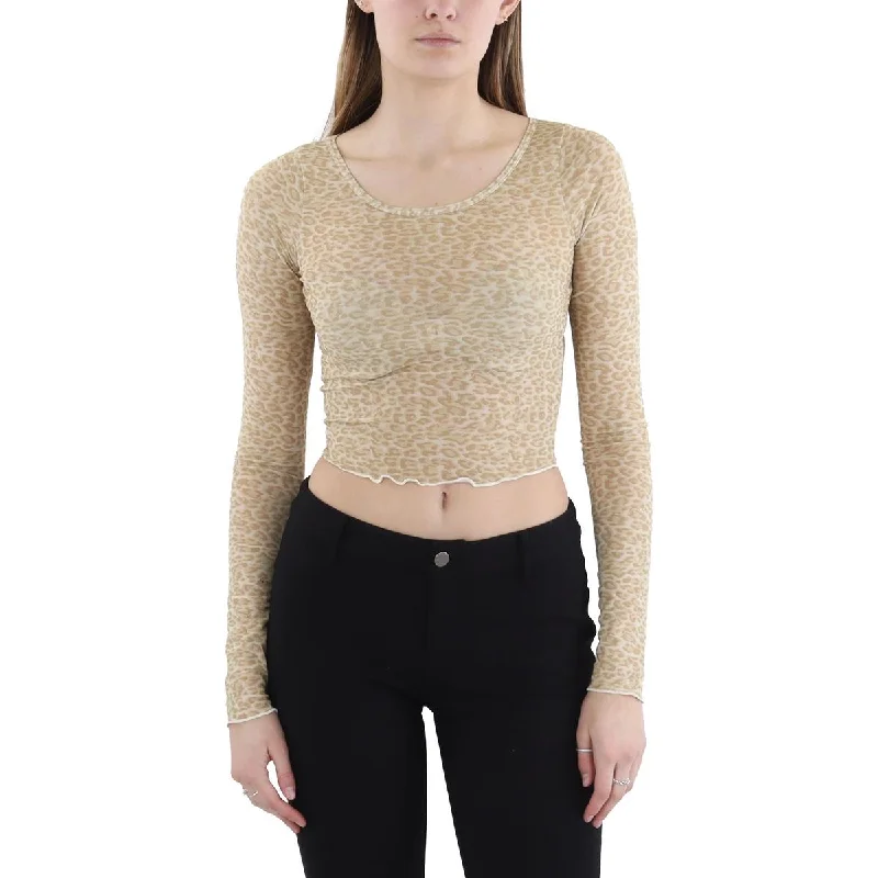 Womens Sheer Cropped BlouseCroptopvirtual